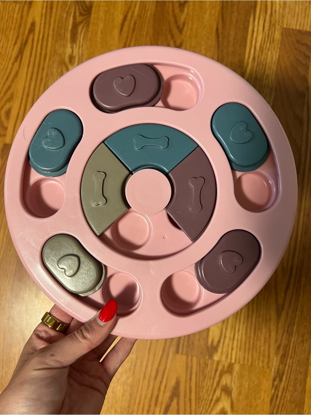 Interactive Pink Puzzle Toy for Puppies